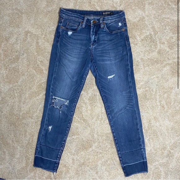 Blank NYC distressed mid rise cropped skinny jeans 29 - Picture 2 of 4